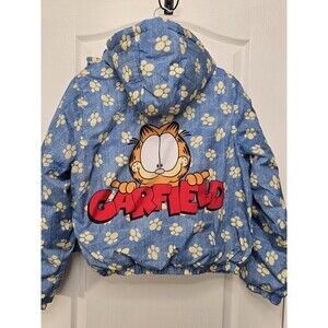 Members Only Nickelodeon Garfield And Odie Lined Puffer Jacket Youth LARGE